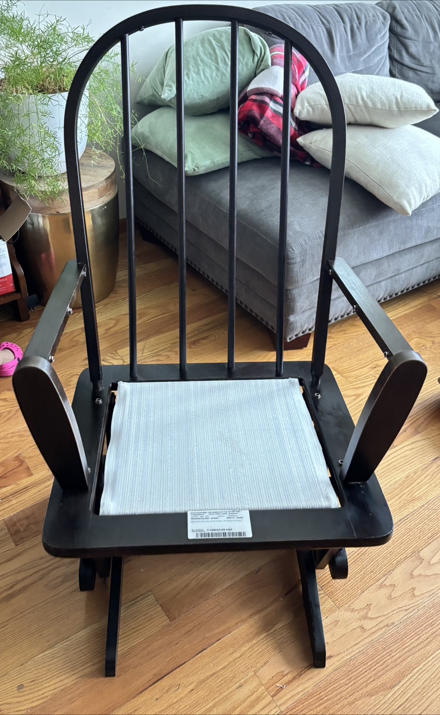 Rocker with Ottoman - Beige/Brown - photo 3