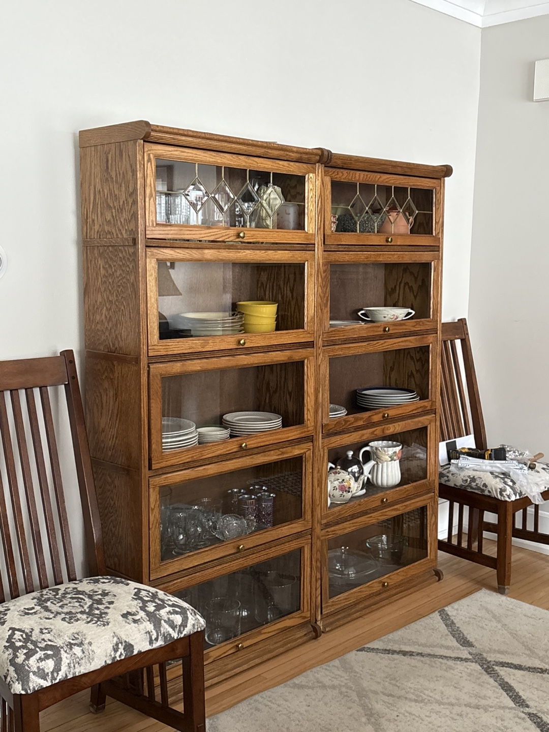 Antique Oak Sectional Bookcases