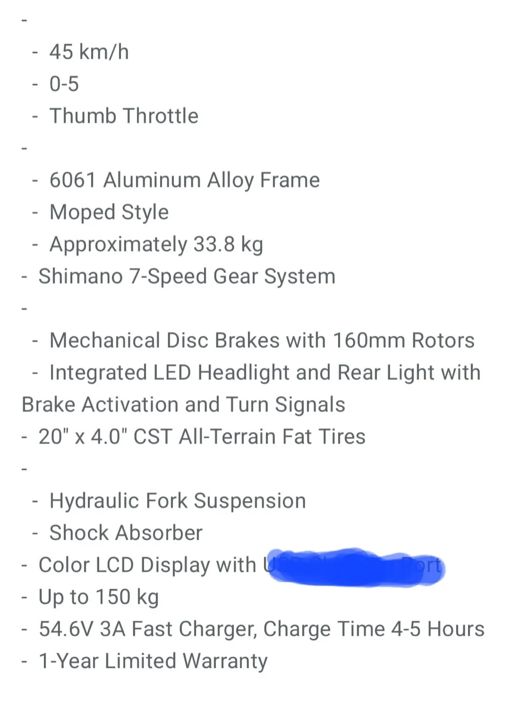 Cycrown Fat Tyre Electric Bicycle image indicator(7)