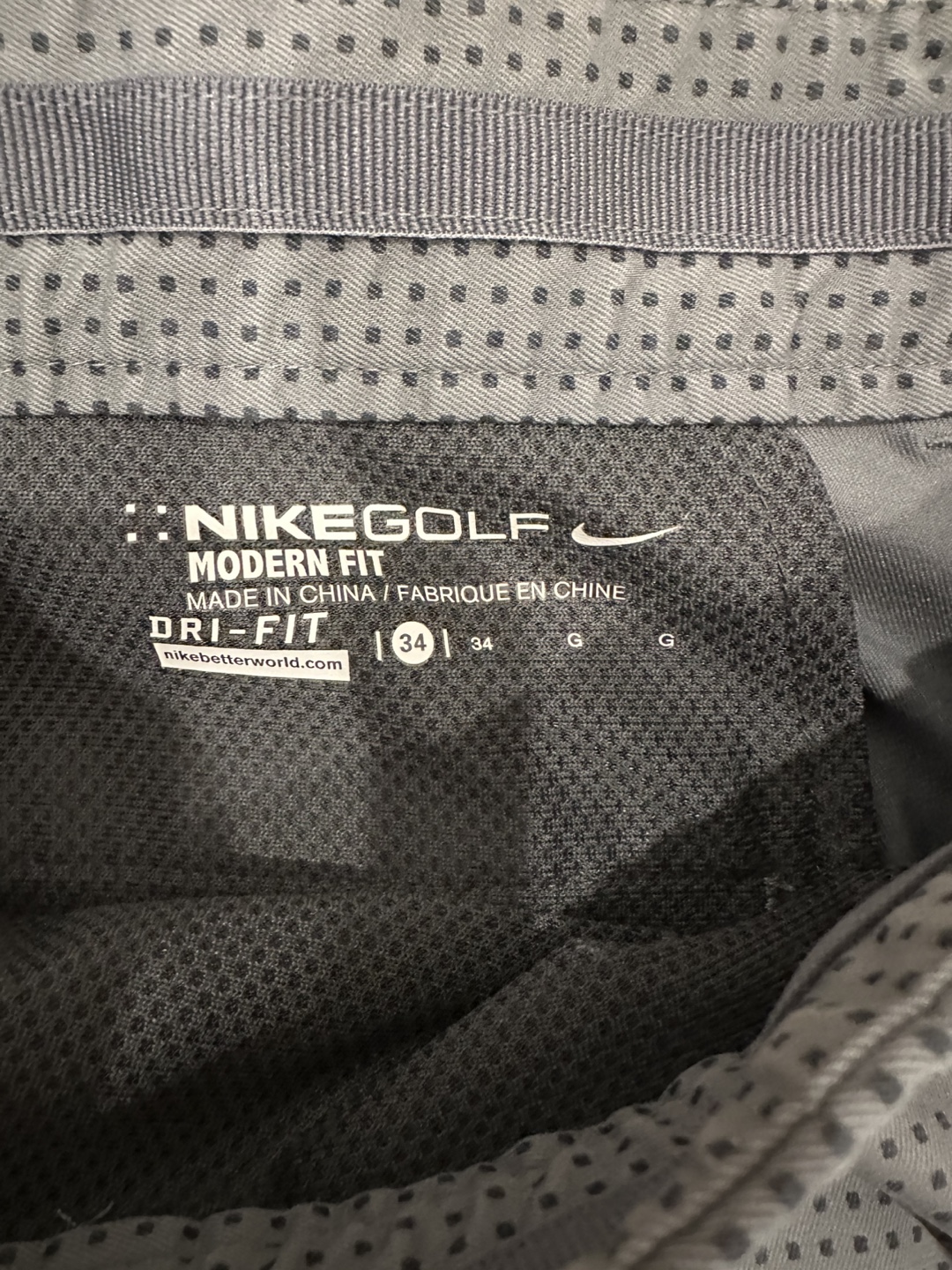 Nike Golf Shorts - Size 34 - Modern Fit - Grey - photo 5