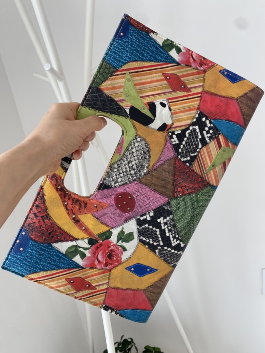 Multicoloured Patchwork Clutch - photo 2