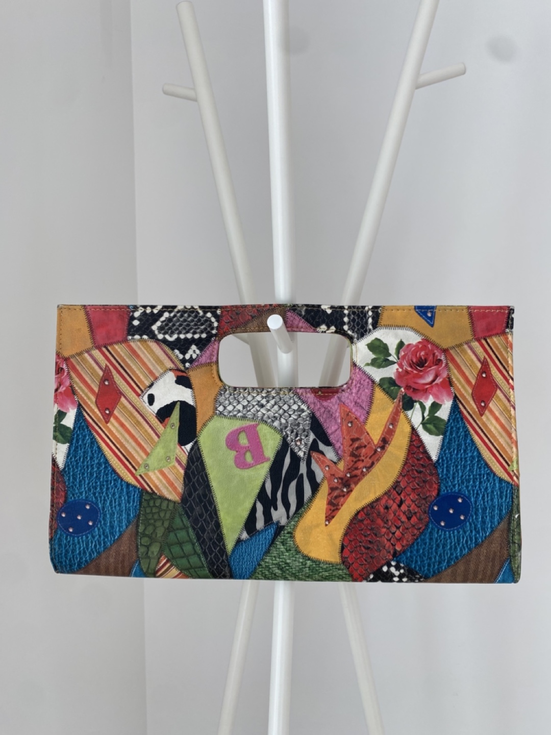 Multicoloured Patchwork Clutch