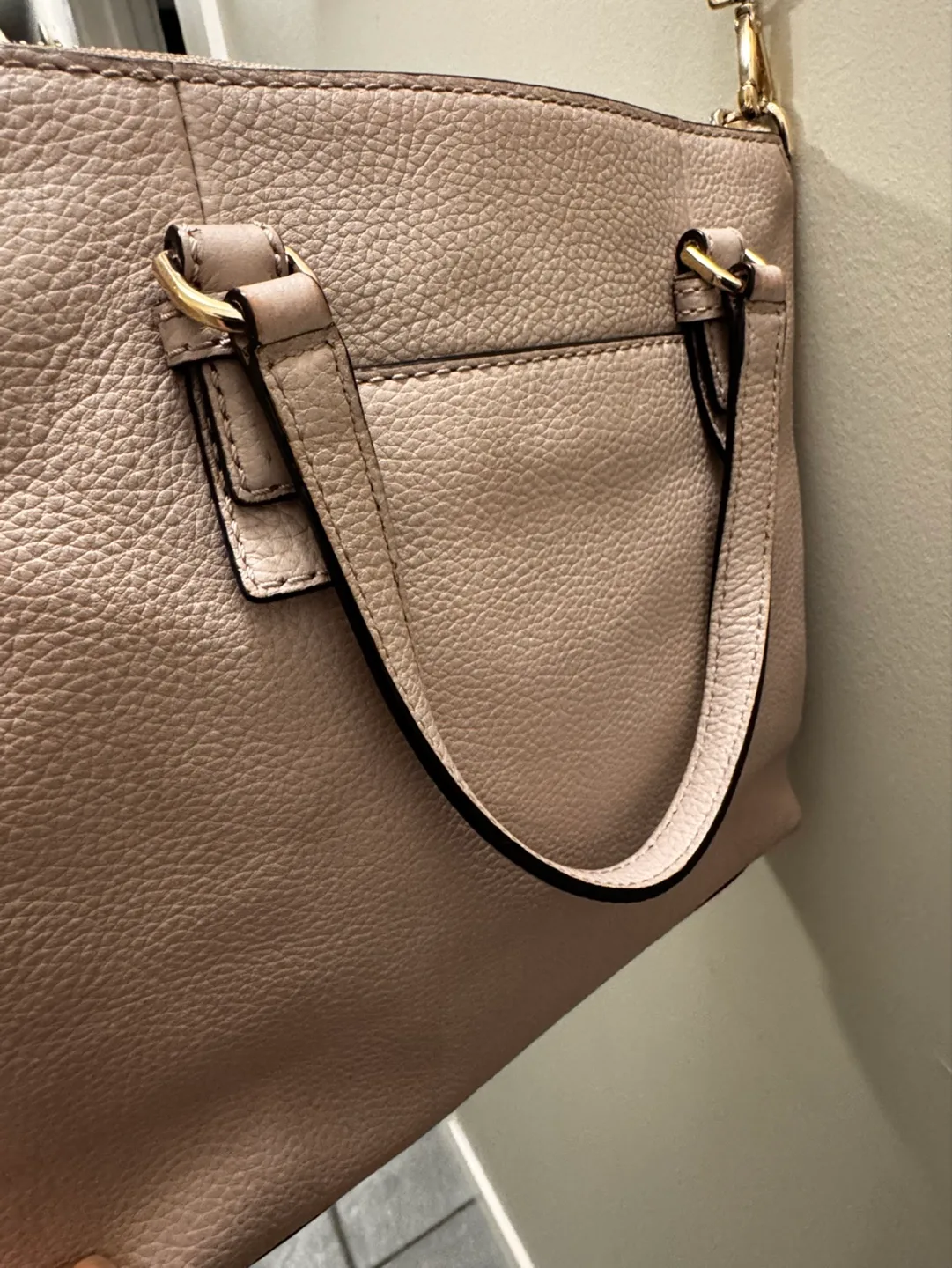 Kate Spade New York Light Beige Leather Crossbody Bag image indicator(5)