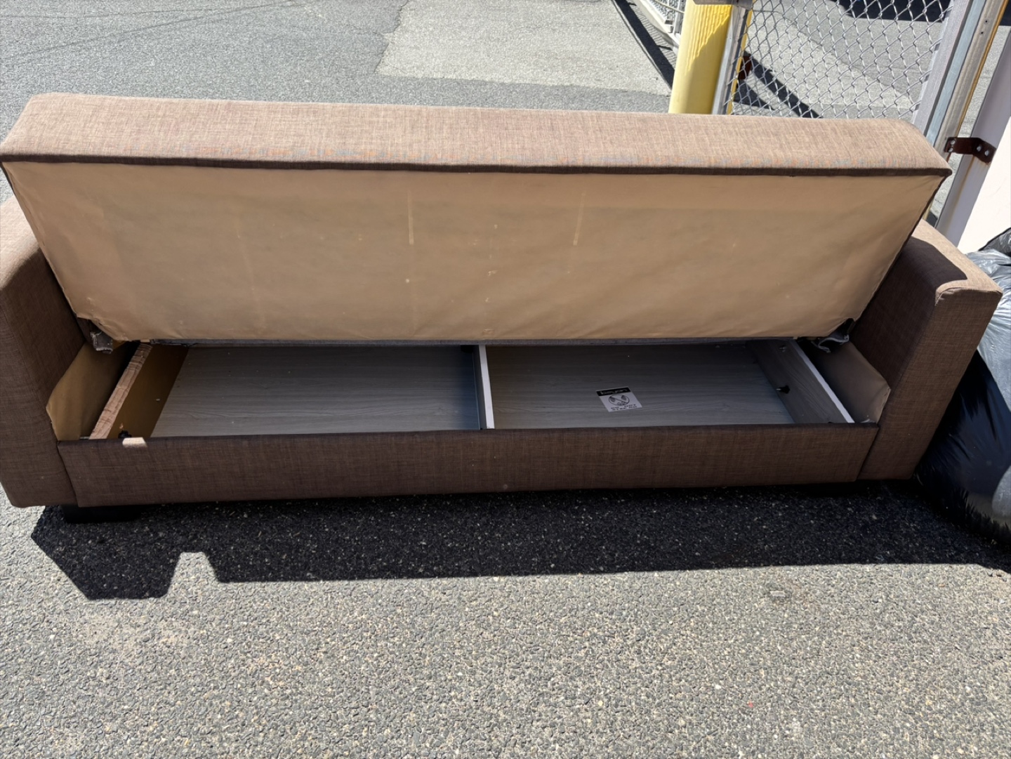 Brown Futon Sofa - photo 2