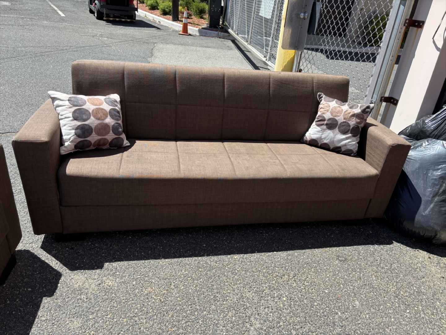 Brown Futon Sofa - photo 3