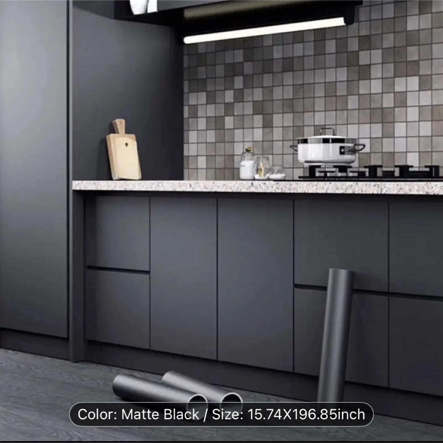 Matte Black Wallpaper Roll thumbnail