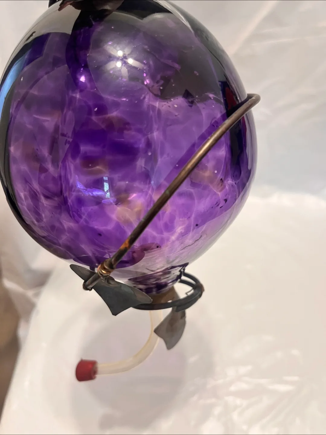 Purple Glass Hummingbird Feeder image indicator(2)