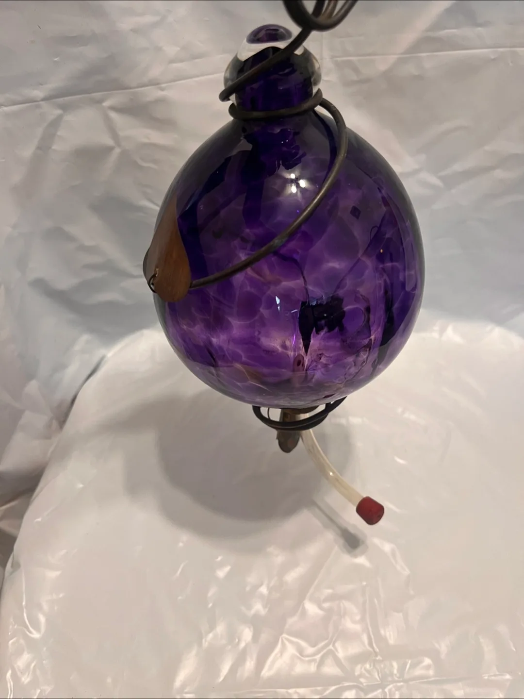 Purple Glass Hummingbird Feeder image indicator(5)