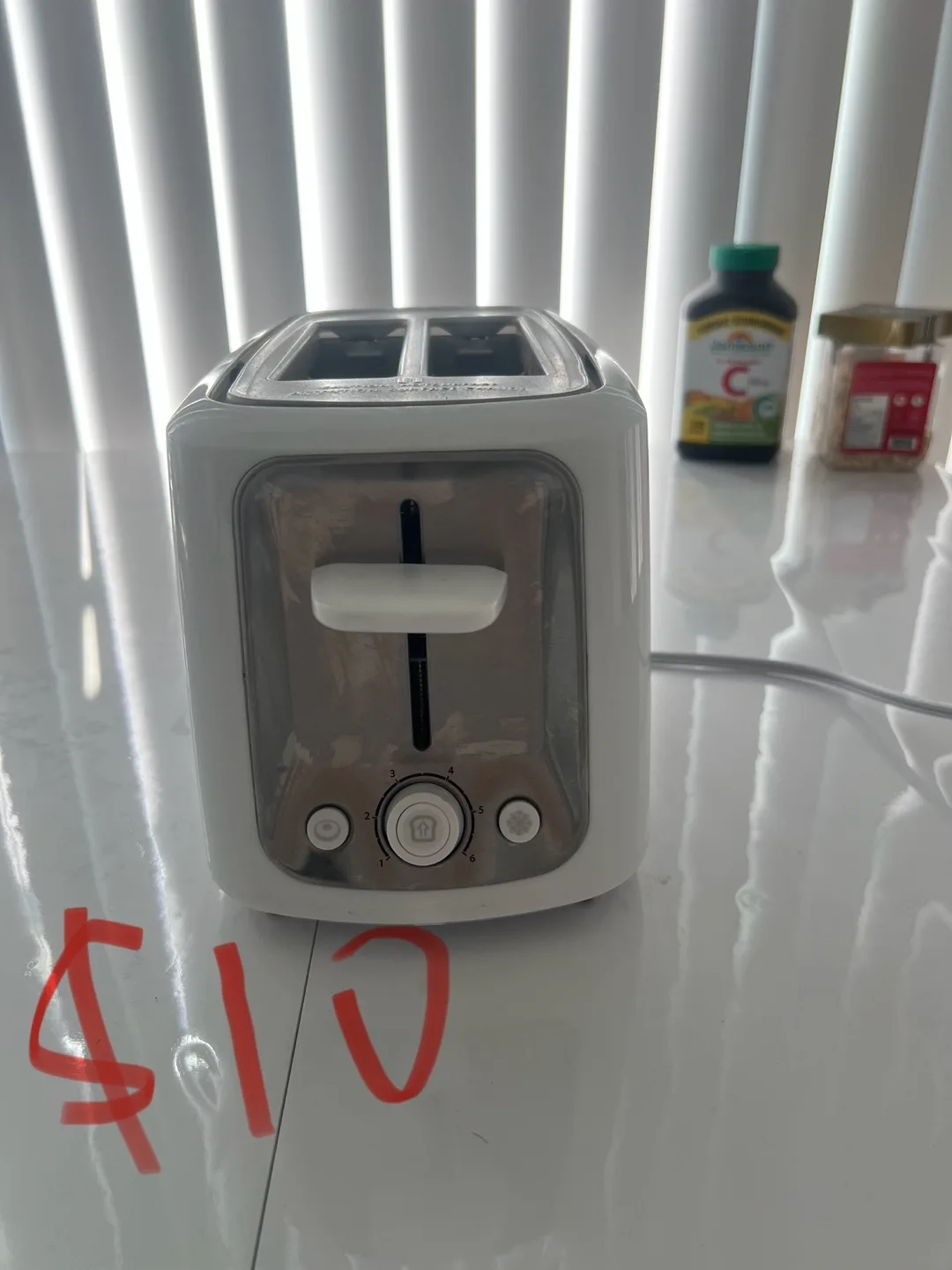 2-Slice Toaster - White & Grey thumbnail
