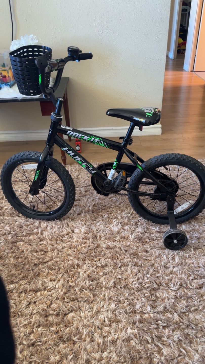 Kids' 16-inch Huffy Rockit Bike with Training Wheels
