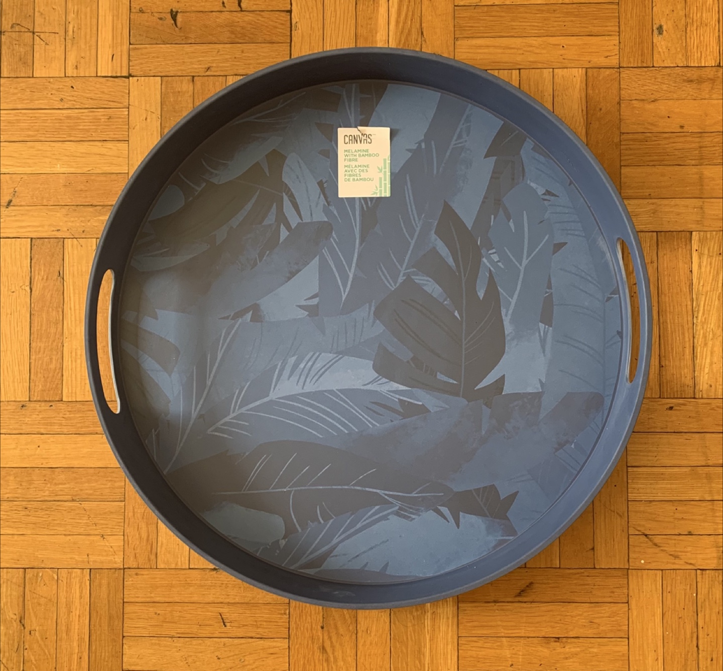 CANVAS Bamboo Fibre Summer Palm Outdoor Circular Tray (New)