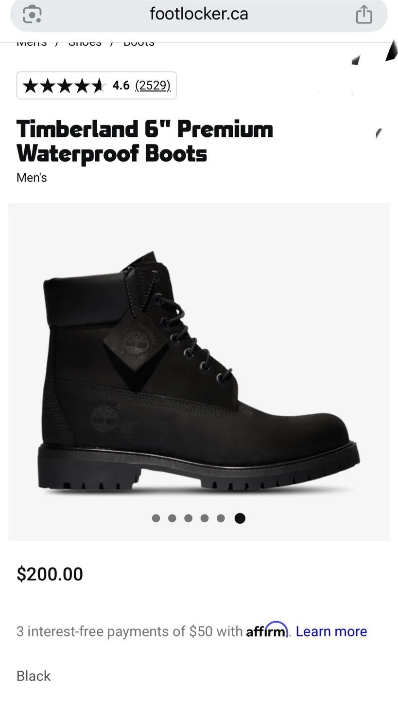 Timberland Boots Men’s Waterproof Black Leather image indicator(9)