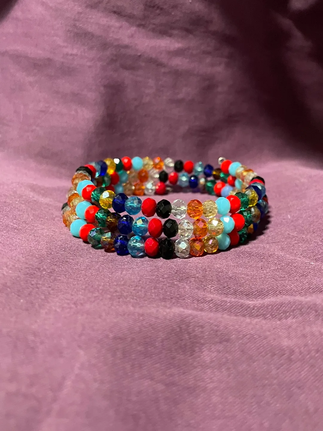 Layered Multicoloured Beaded Bracelet thumbnail