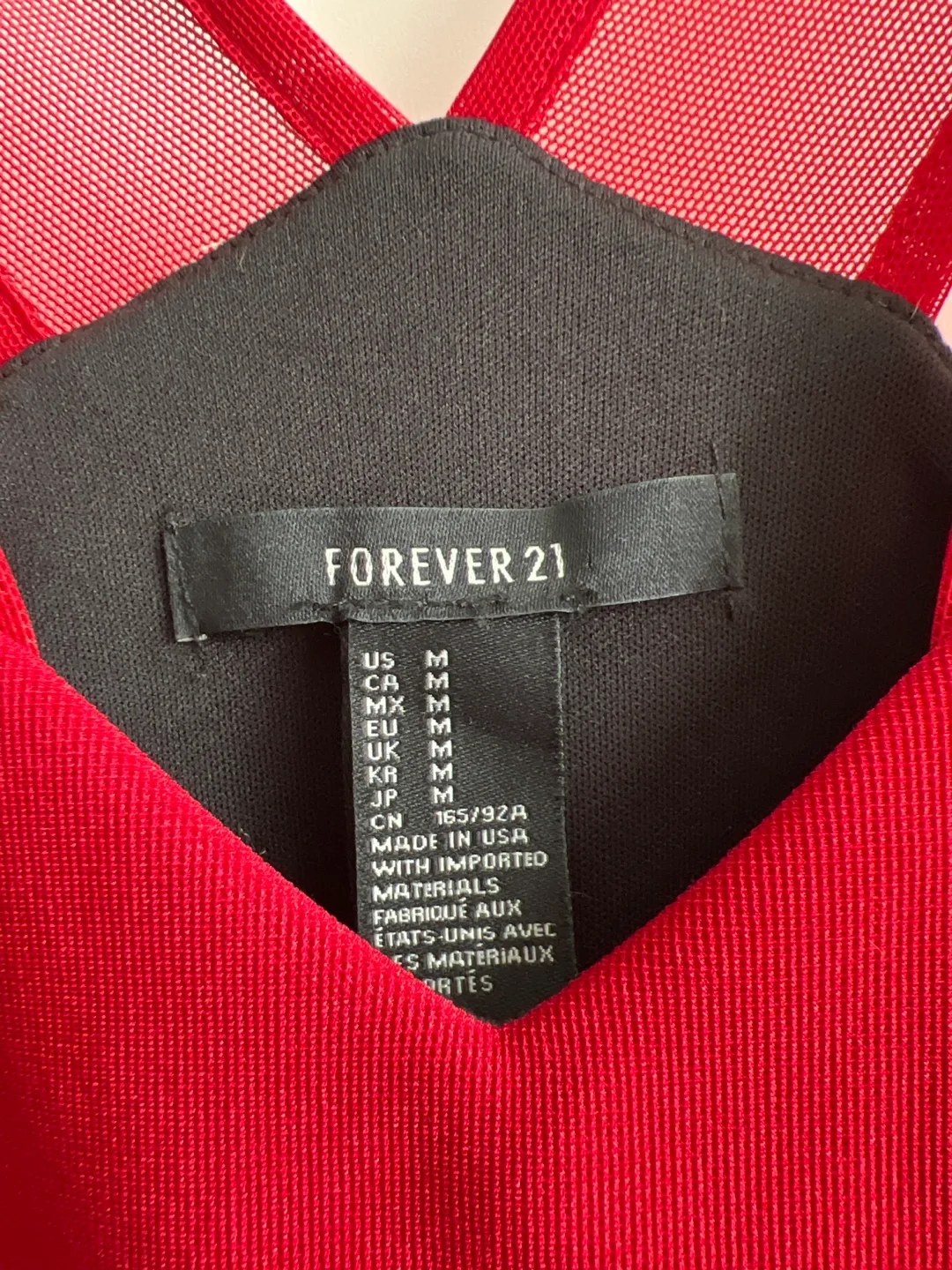 🍒Red Mesh-Back Skater Dress image indicator(2)