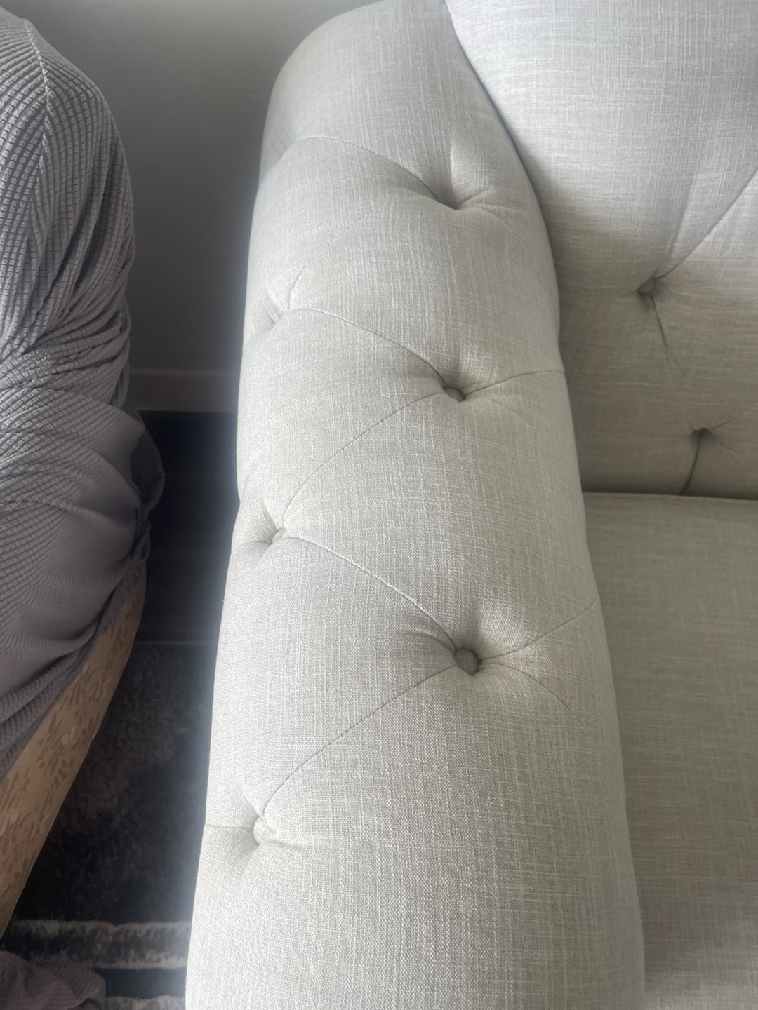 2 Elegant Button-Tufting Sofa