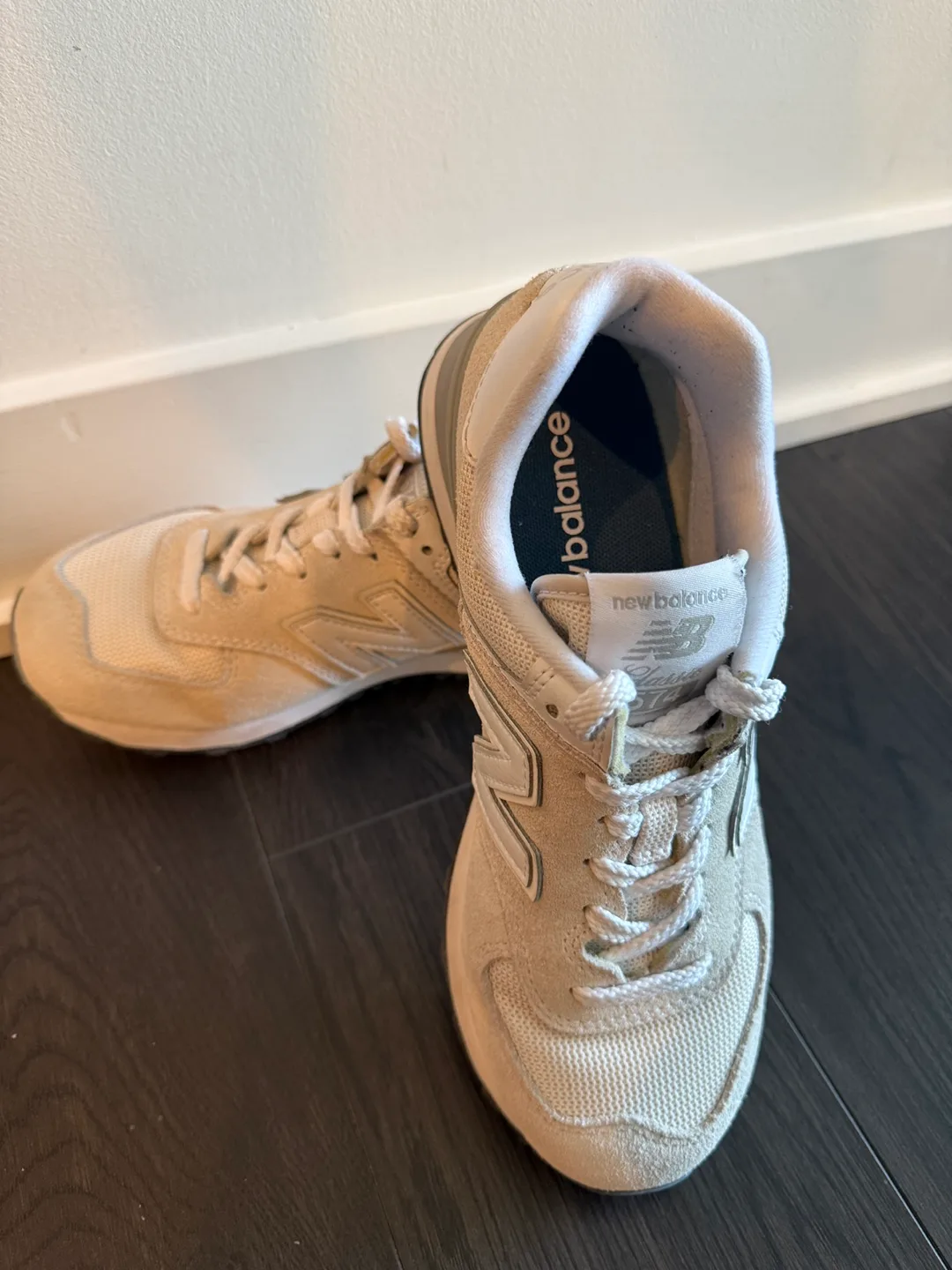 New Balance 574 Beige Sneakers - Women's thumbnail