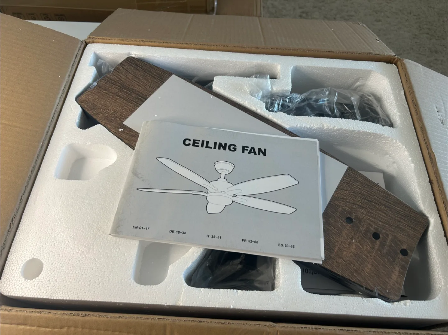 New in Box Ceiling Fan with Light thumbnail