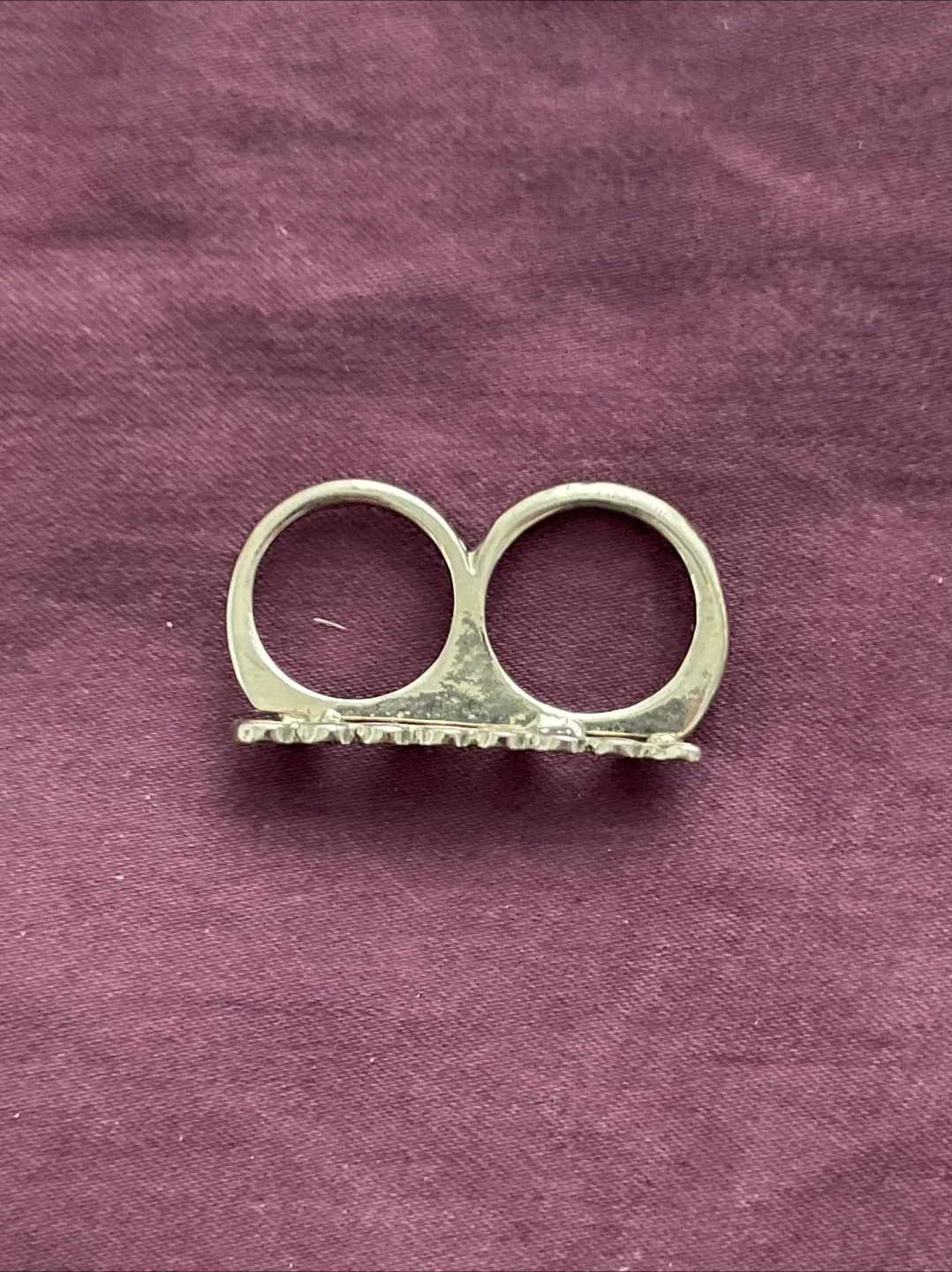 Silver Double Finger Heart Ring image indicator(2)