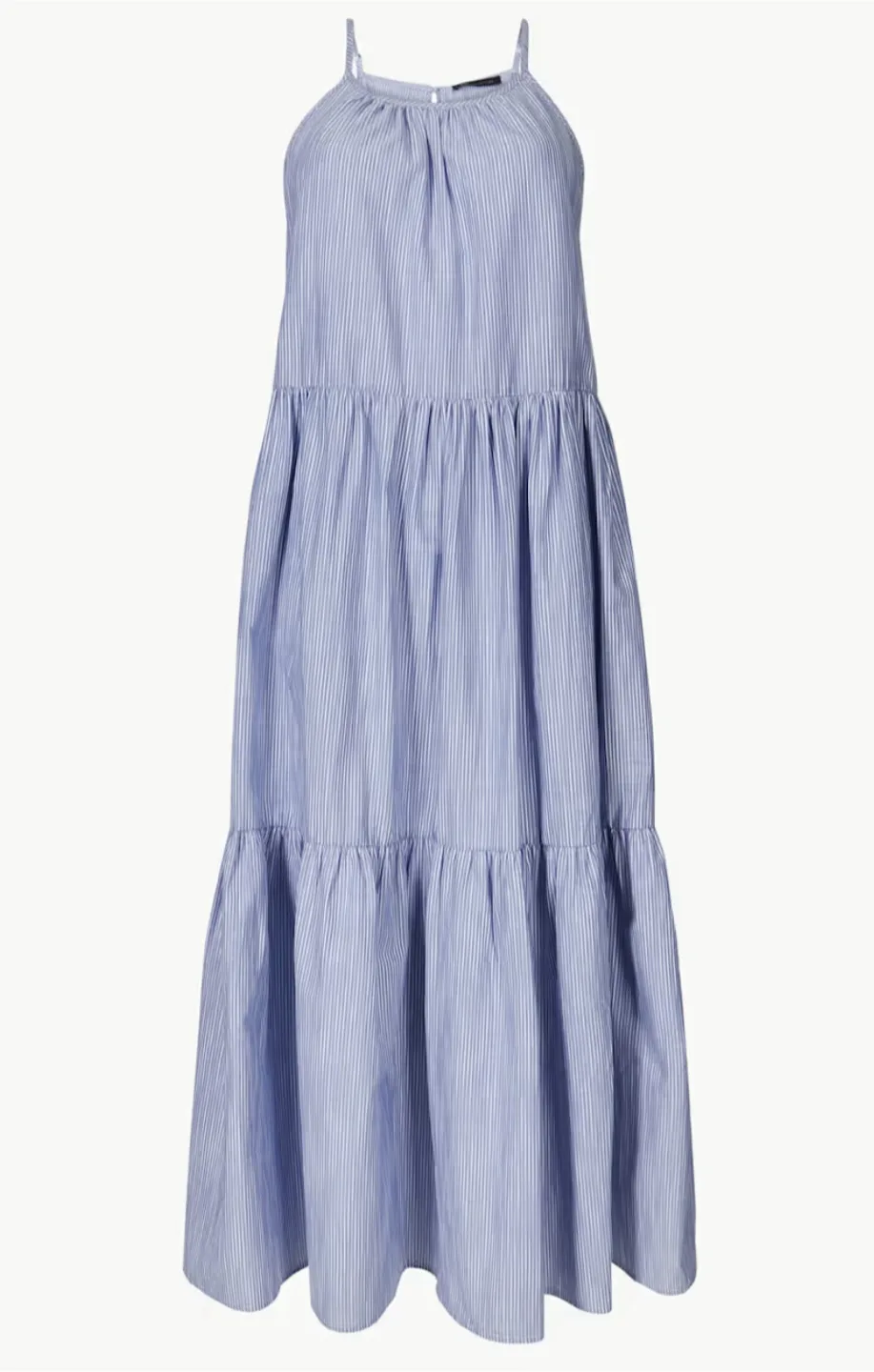 Marks & Spencer Pure Cotton Striped Slip Midi Dress thumbnail