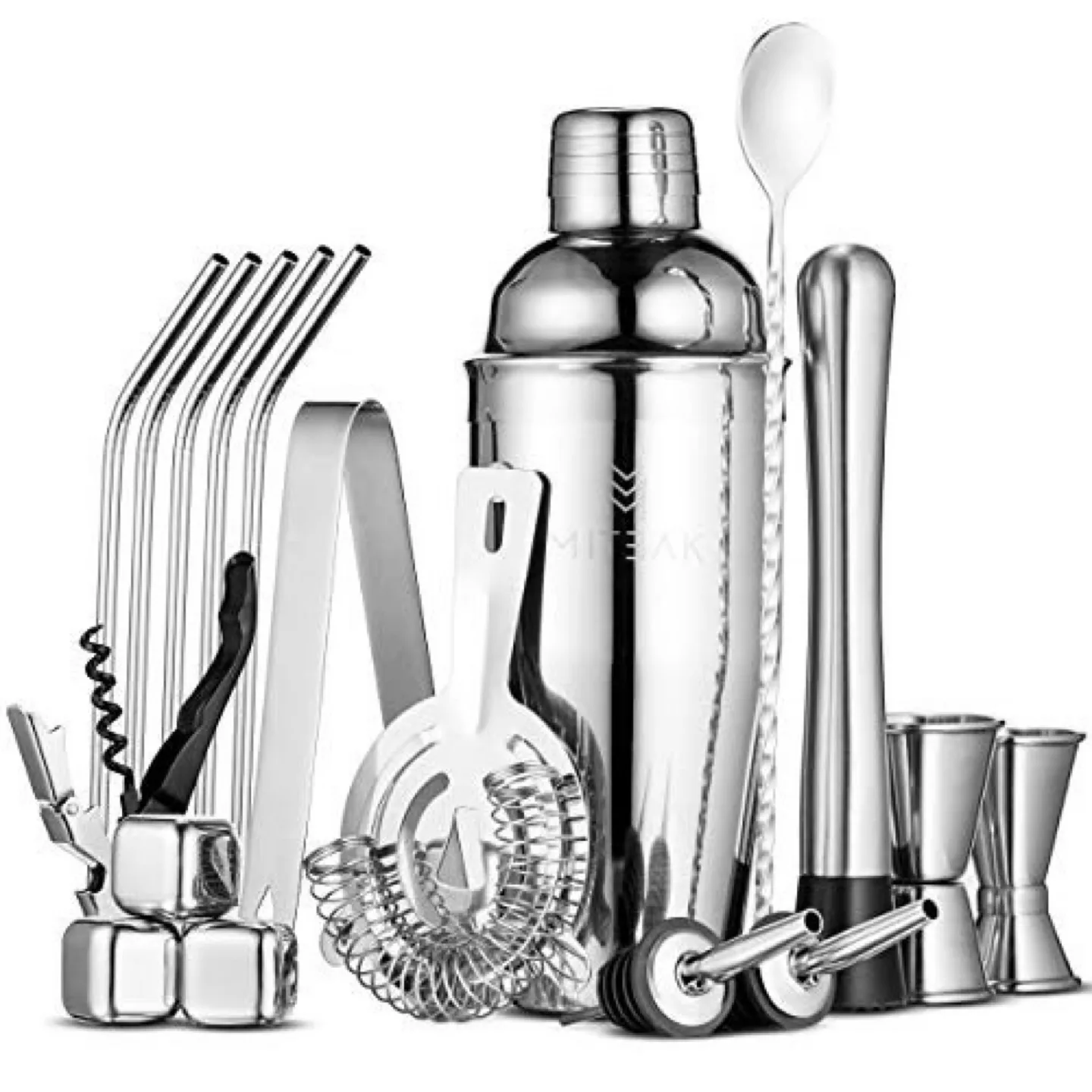 20 Piece Stainless Steel Cocktail Shaker Set thumbnail
