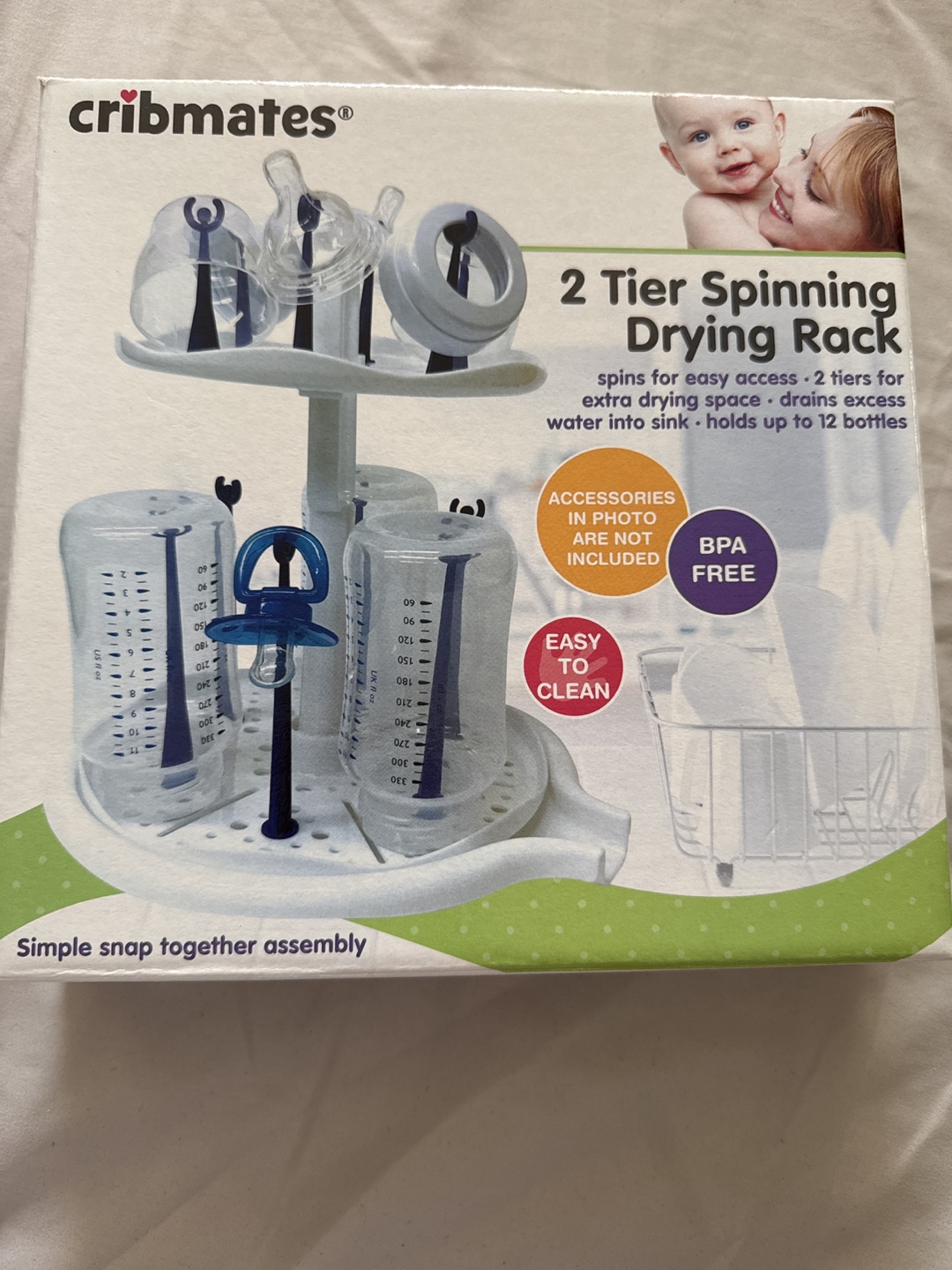 2-Tier Spinning Drying Rack for Baby bottles