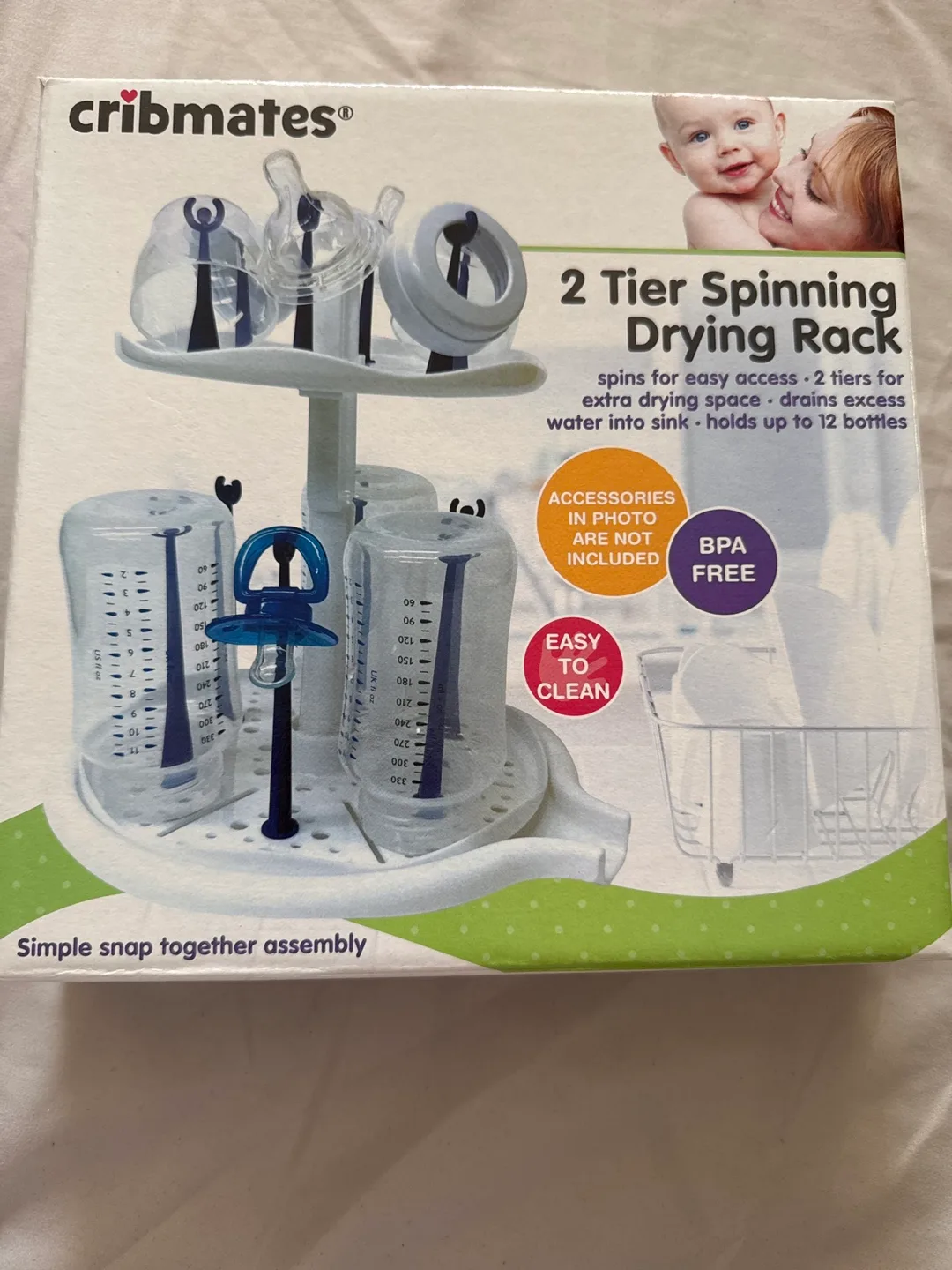 2-Tier Spinning Drying Rack for Baby bottles thumbnail