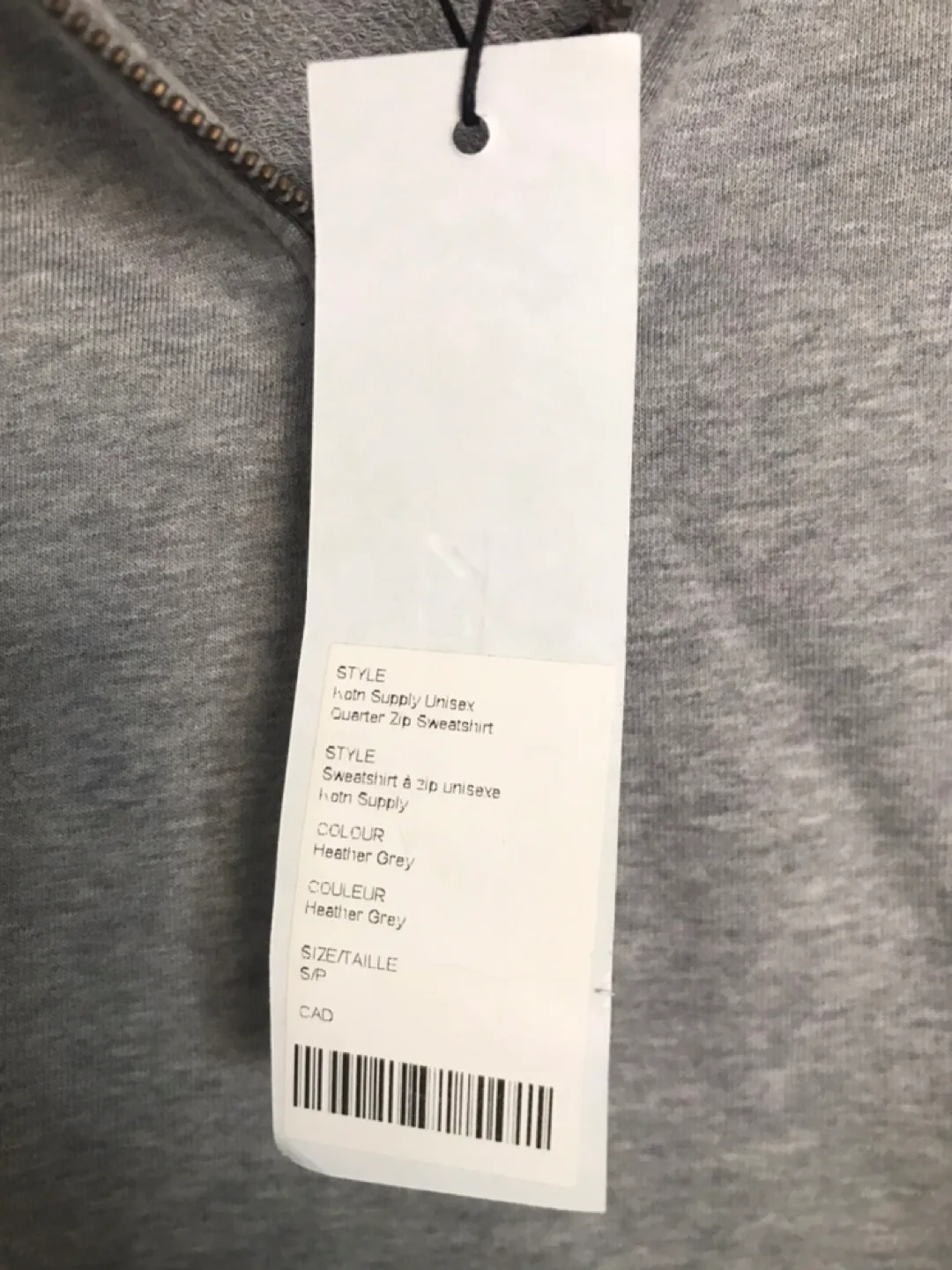 Kotn Supply Unisex Quarter Zip  Sweatshirt - New  - Small image indicator(2)