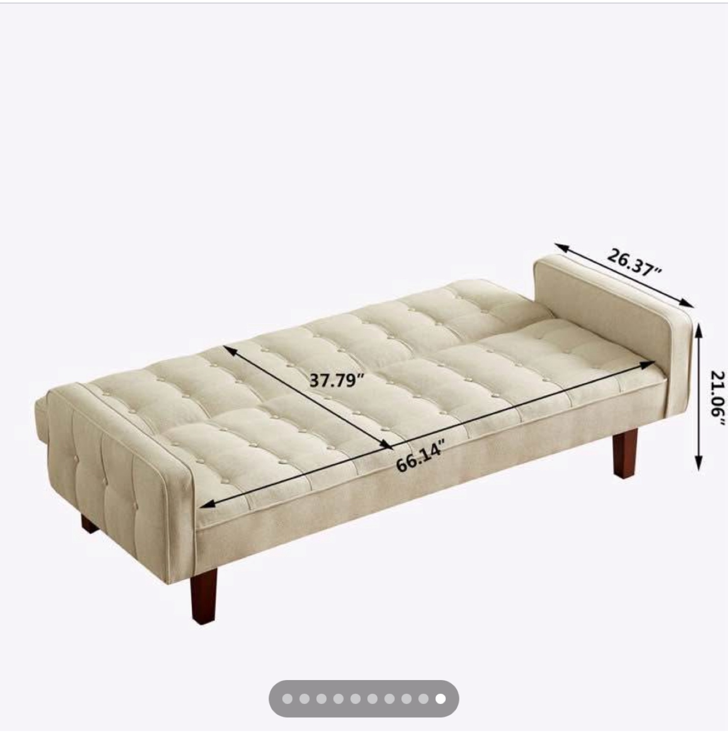 Beige Futon Sofa Bed