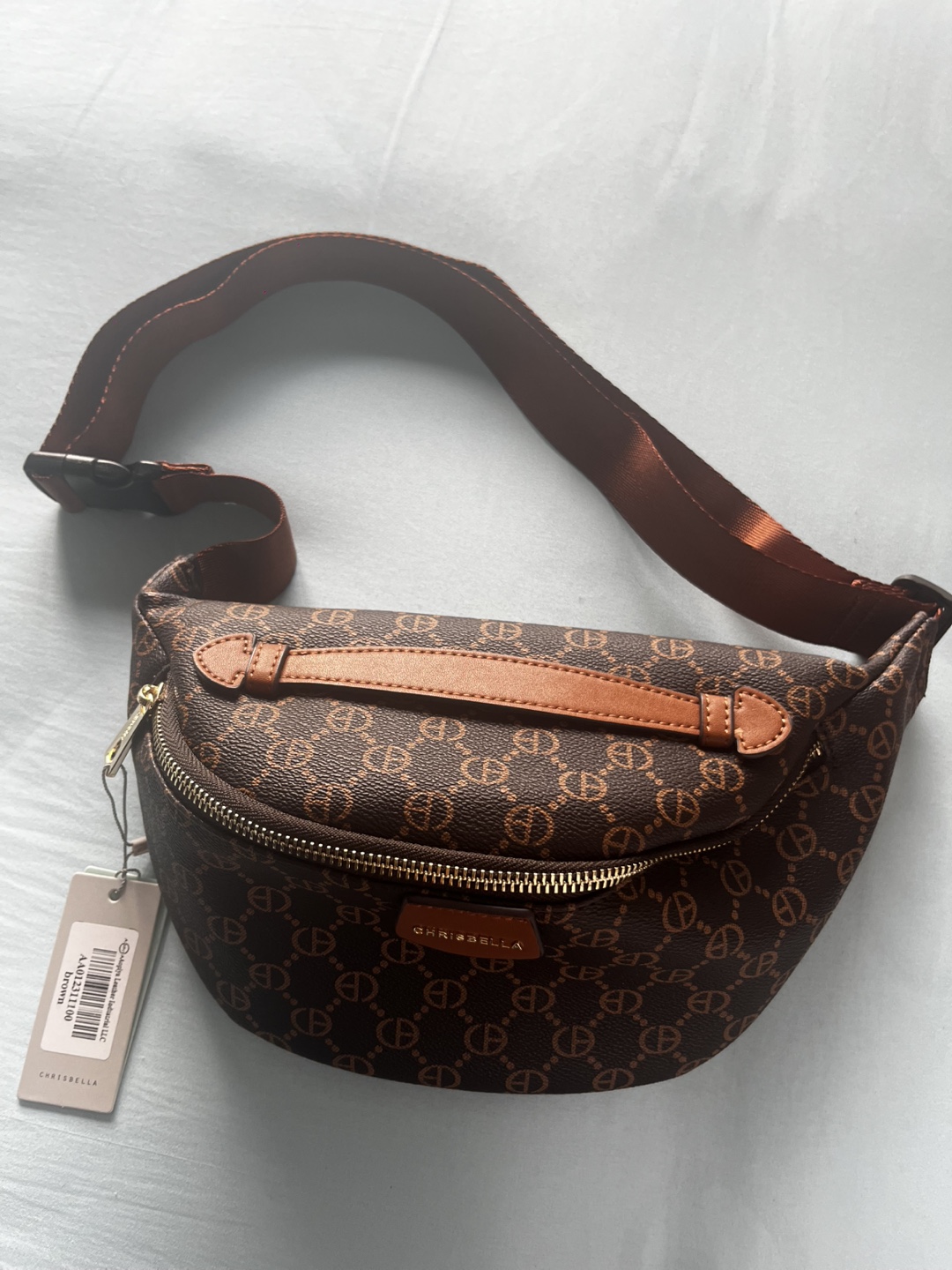 Brown belt bag- with Adjustable Strap
