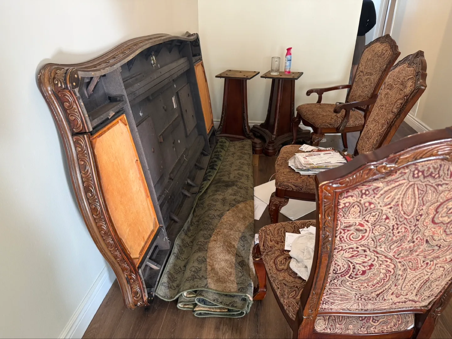 Antique Style Wooden Headboard