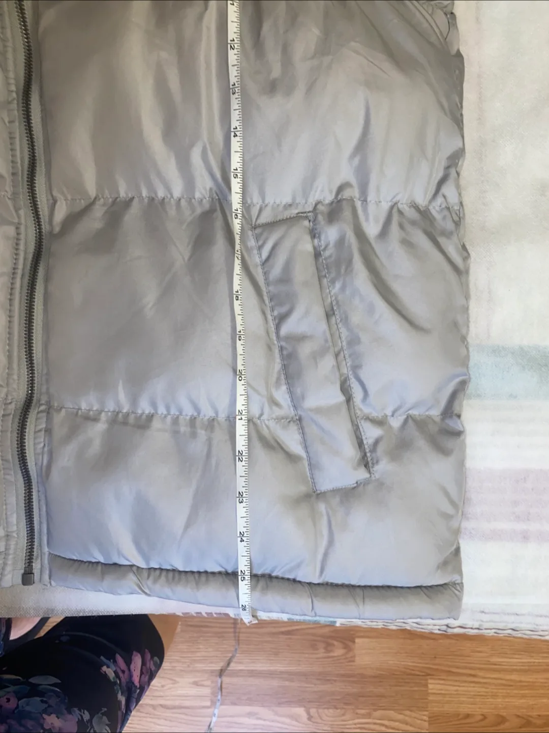 USPA Men's Grey Puffer Vest with Hoodie image indicator(4)