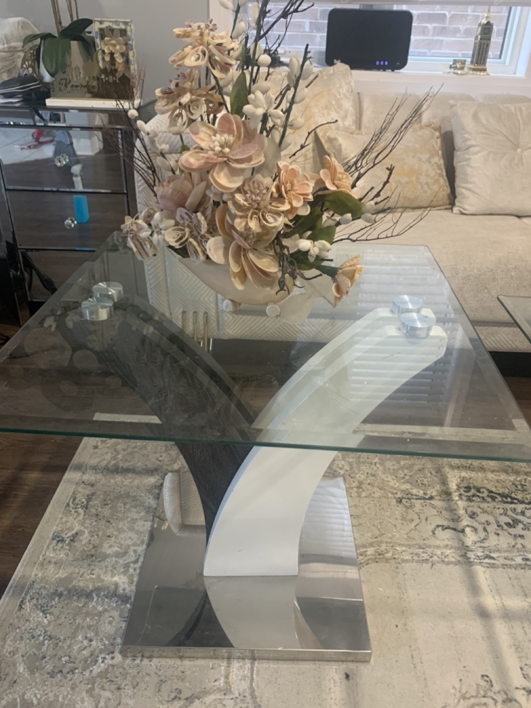 Modern Glass Top Coffee Table Set - photo 4