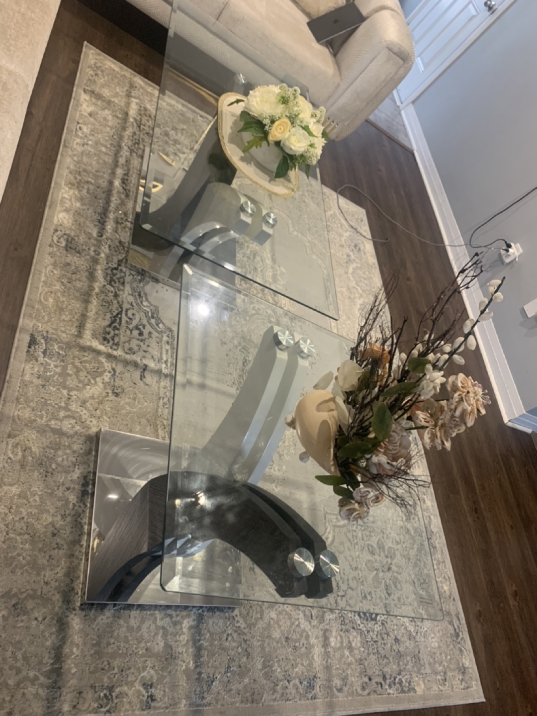 Modern Glass Top Coffee Table Set - photo 2