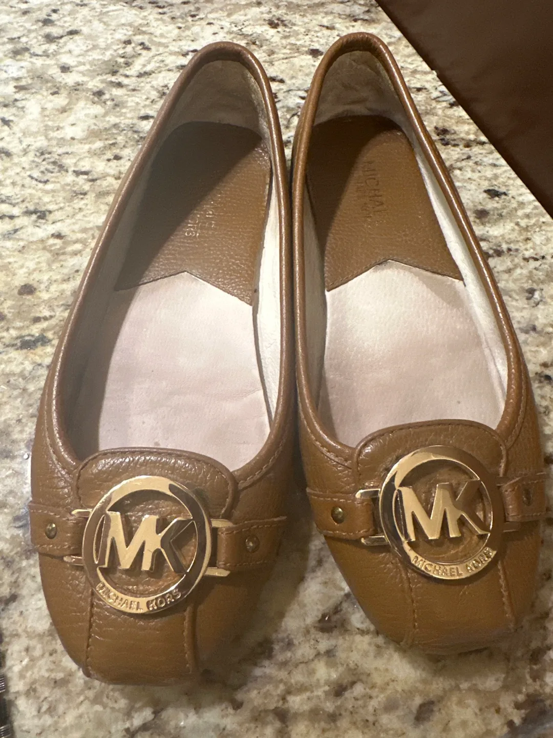 Michael Kors Brown Leather Flats thumbnail