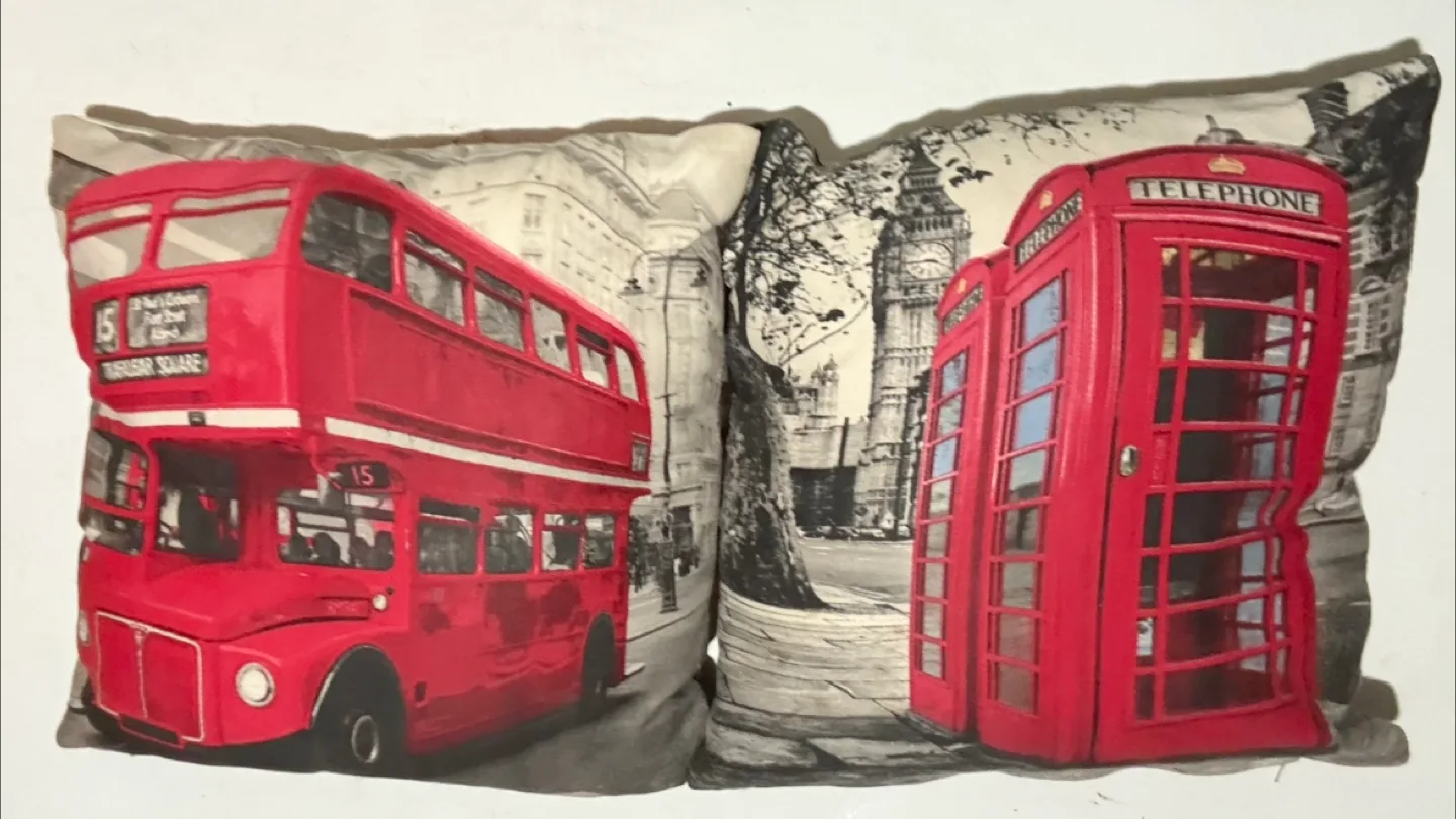 London-themed cushions Set of 2 thumbnail