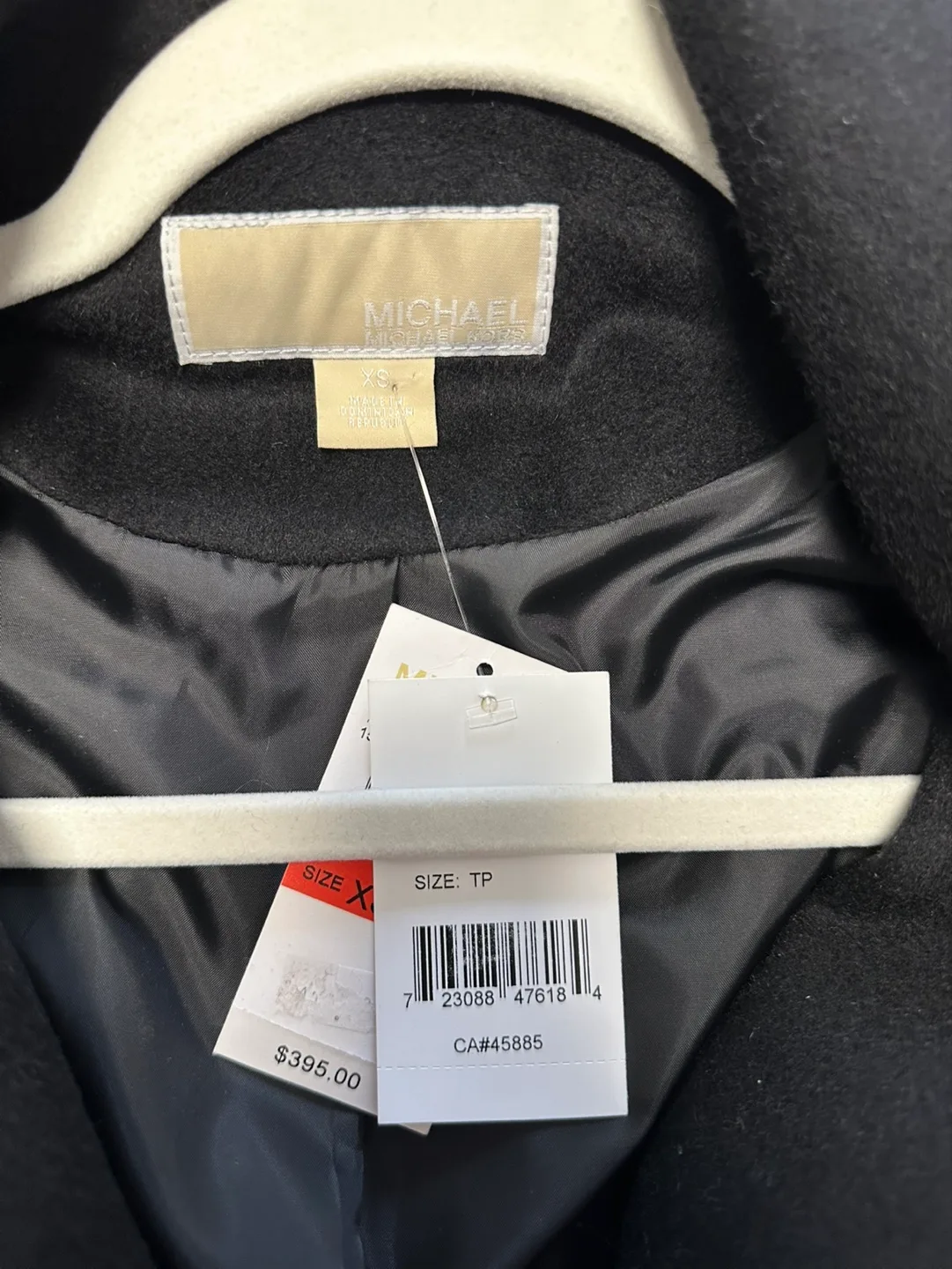 Brand New Michael Kors Black Belted Coat - XS image indicator(5)