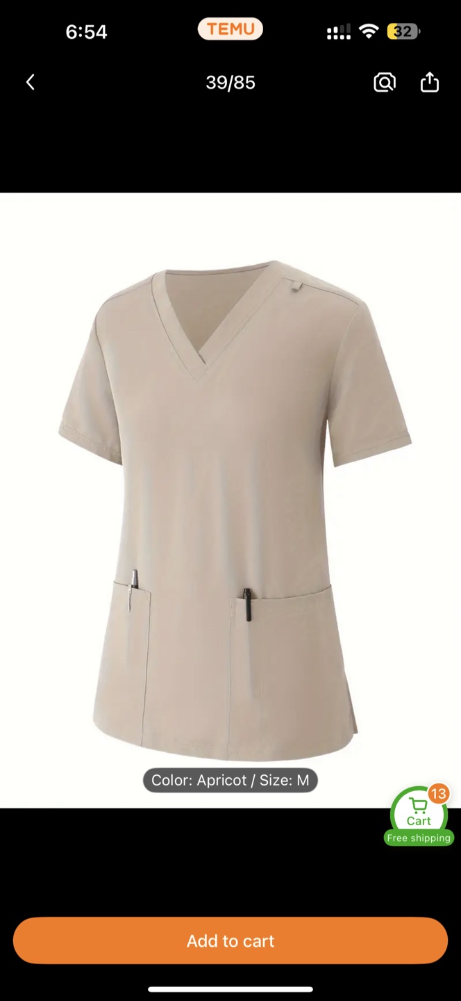 Women's Apricot Scrub Set - Size Medium - photo 3