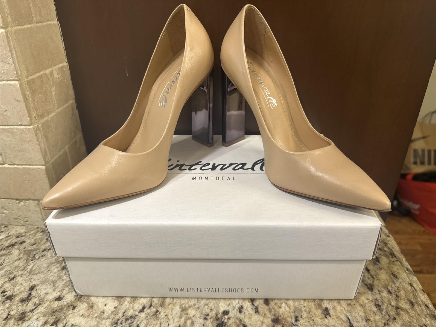 L'Intervalle Montreal Nude Pointed-Toe Heels