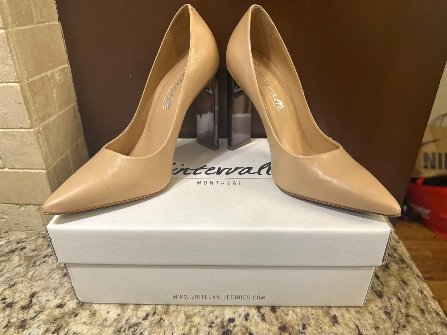 L'Intervalle Montreal Nude Pointed-Toe Heels thumbnail