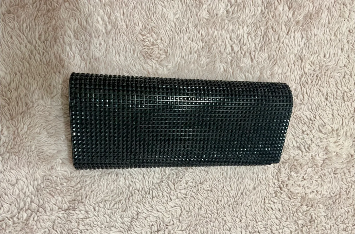 Black Rhinestone Evening Clutch with Chain image indicator(2)