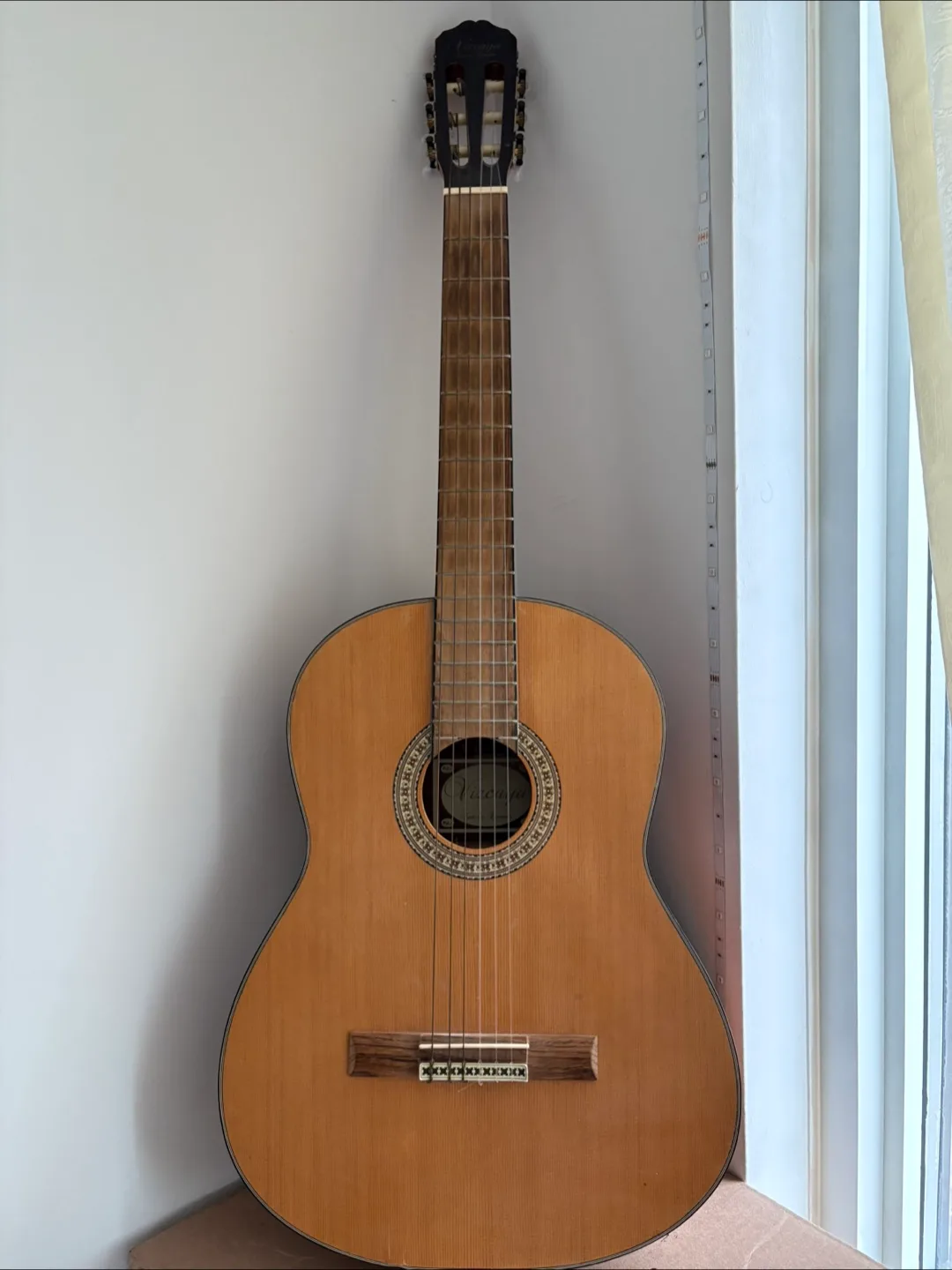 Vintage Vizcaya Traditional Spanish Classical Guitar thumbnail