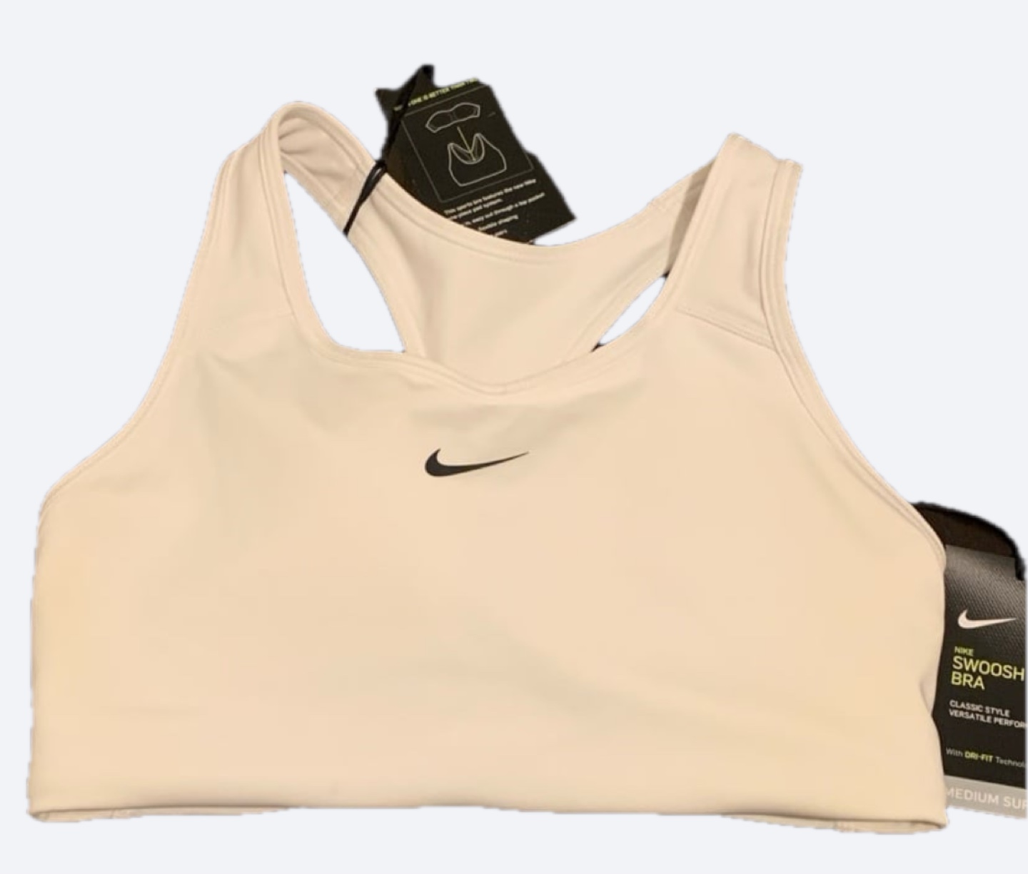 Nike Swoosh Bra - White - Medium