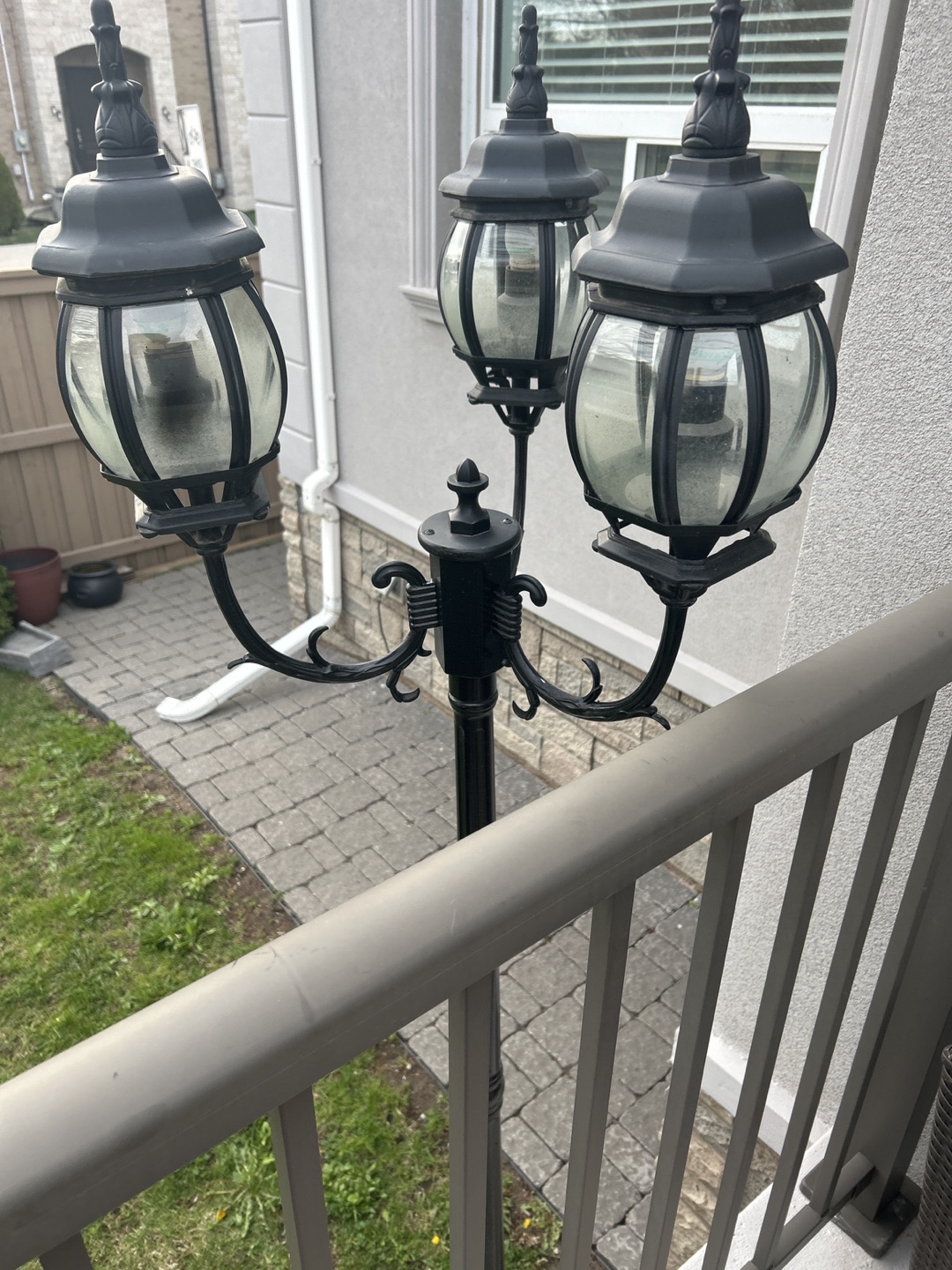 Black Outdoor Light Post - photo 4
