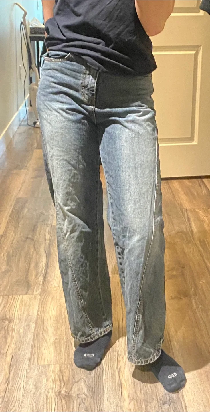 LEWKIN Lucia Stitched Denim Baggy Jeans Size S (Small) image indicator(3)