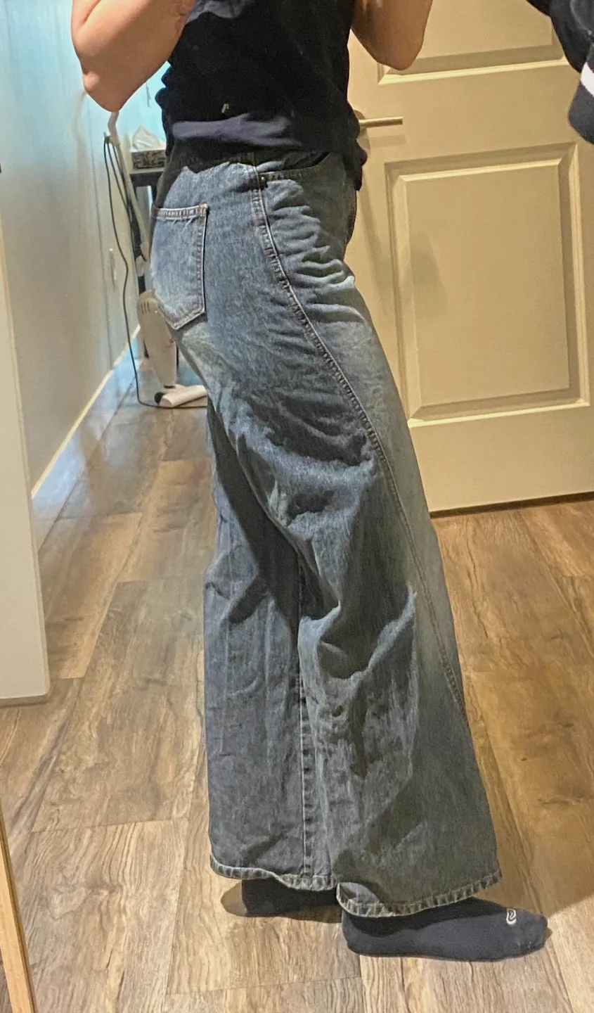 LEWKIN Lucia Stitched Denim Baggy Jeans Size S (Small) image indicator(4)