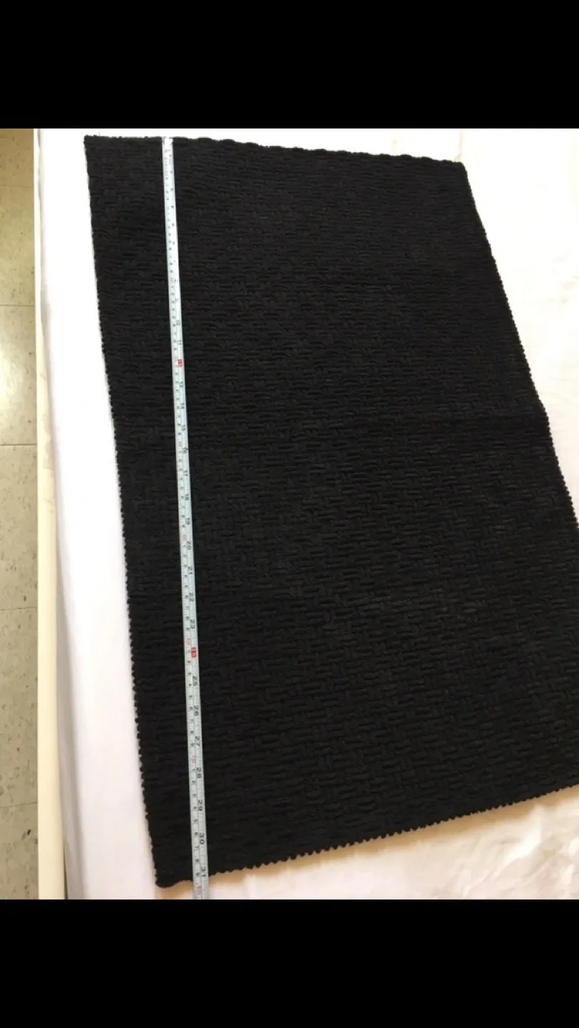 Black Textured Rug thumbnail