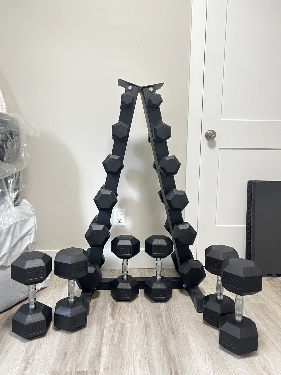 ✨✨Full Rubber Hex Dumbell set ✨✨ - photo 4