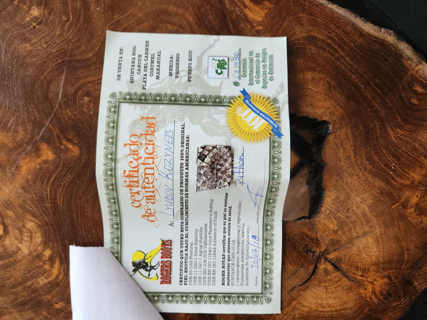 PYTHON Snakeskin Leather Handbag with Certificate image indicator(7)