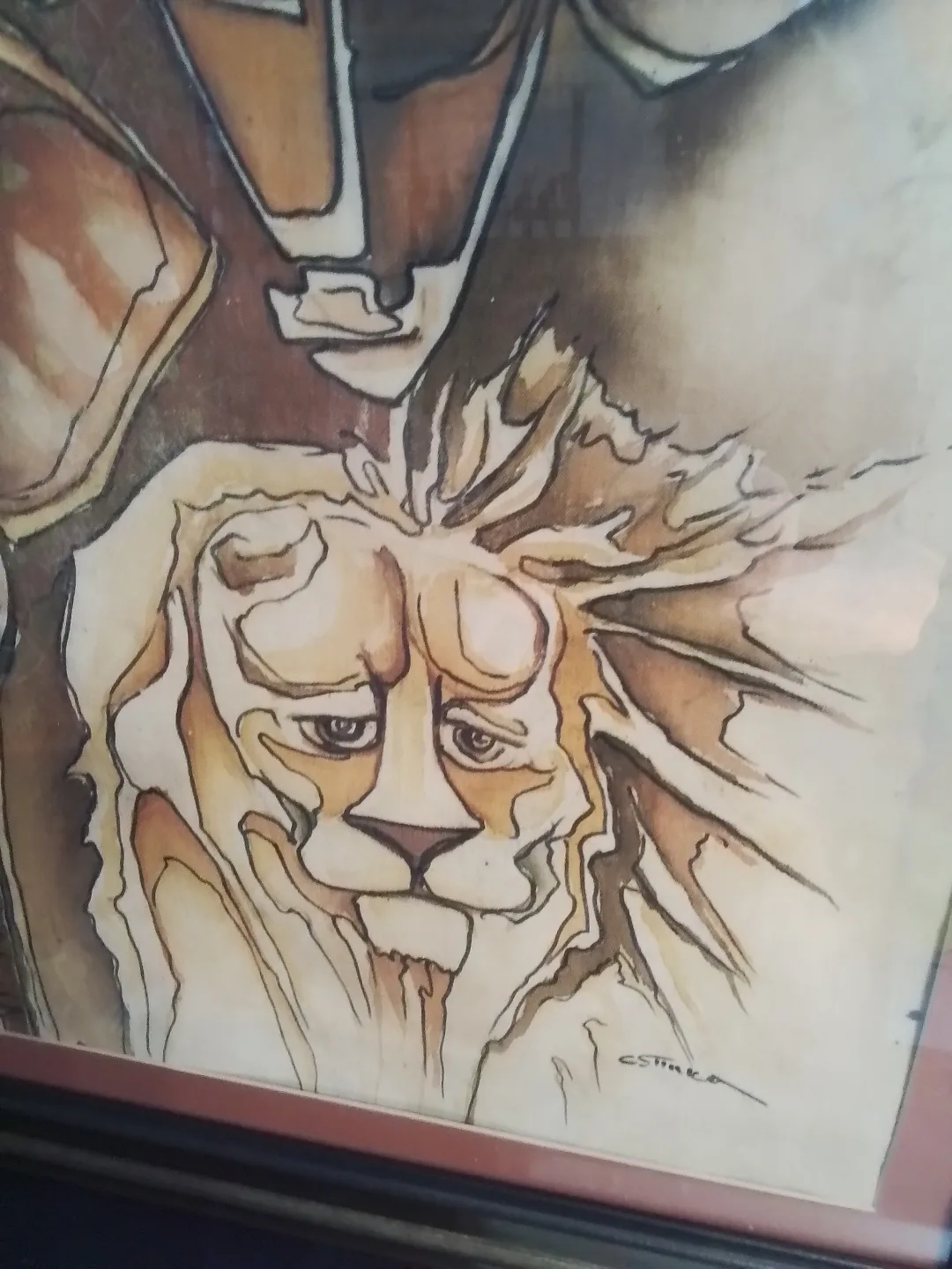 Framed African Wildlife Art Painting On Canvas image indicator(3)