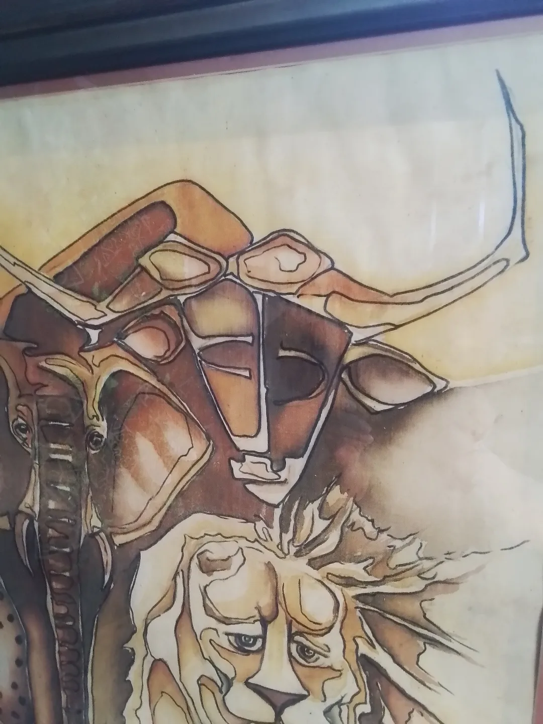 Framed African Wildlife Art Painting On Canvas image indicator(5)